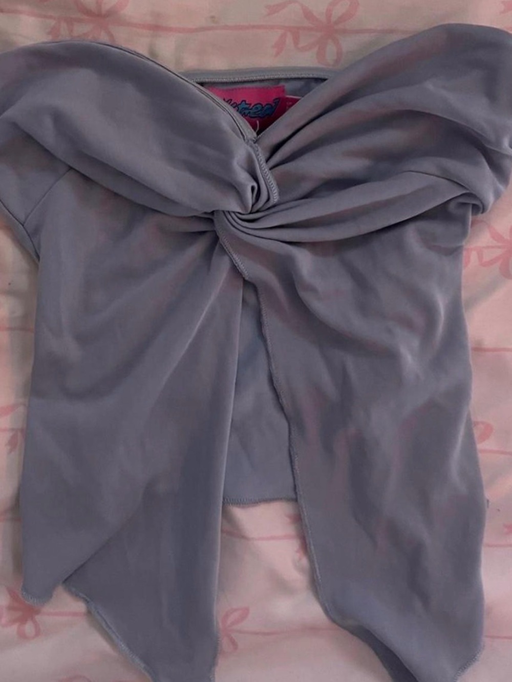Edikted blue Strapless Twist Top